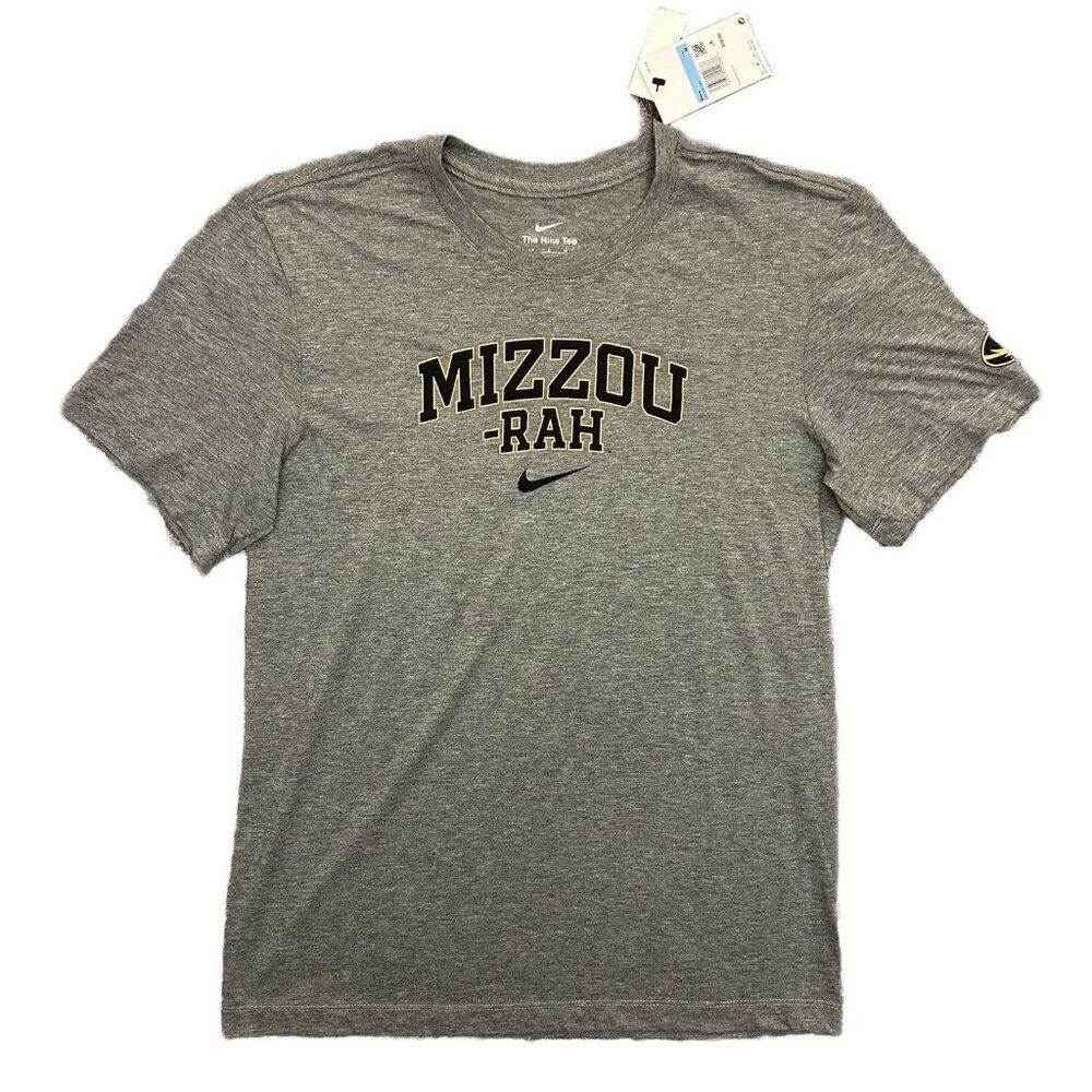 Nike Missouri Tigers Mizzou Mens Tee T-Shirt Football Gray Size M - Medium - NWT
